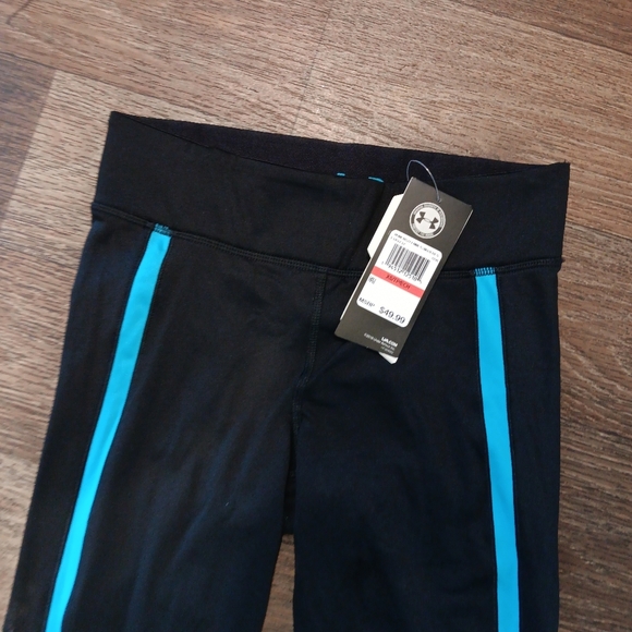 Under Armour Black and Blue Athletic Leggings Size Xs  New - Picture 2 of 3